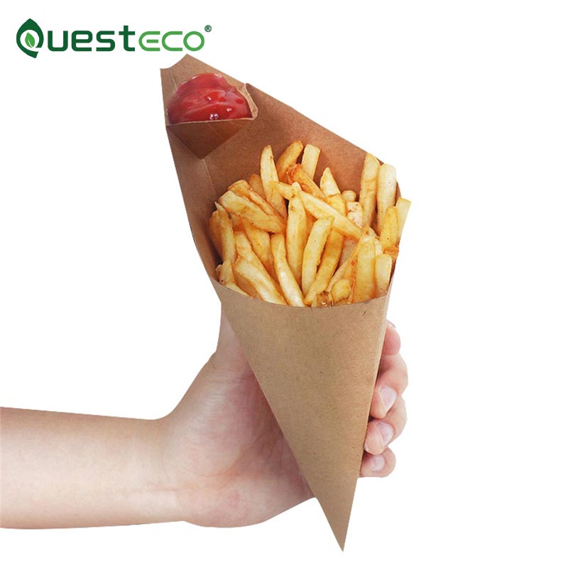 Cone Fries papír csomagoló doboz