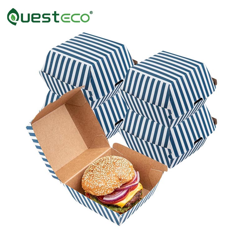 Hullámos hamburger doboz
